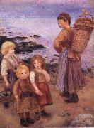 Pierre-Auguste Renoir Mussel Fishers at Berneval oil painting artist